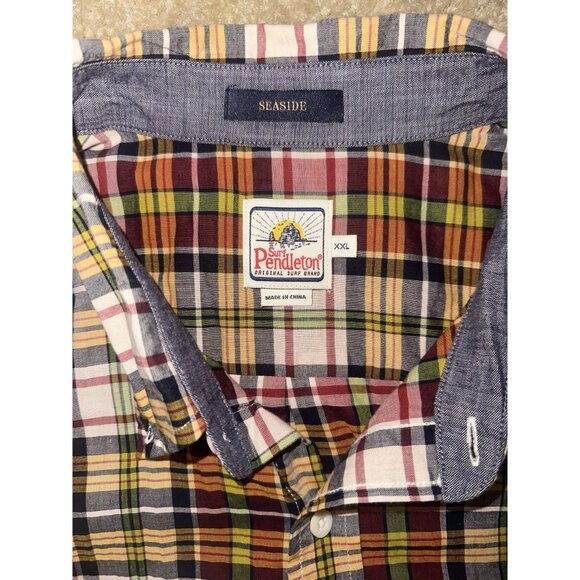 Pendleton Surf Multicolored Plaid Short Sleeve Button Down Shirt Mens Size XXL - Picture 3 of 5